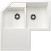 Kép 1/8 - BLANCO METRA 9 E Silgranit mosogatótálca, fehér, excenter nélkül