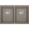 Kép 1/7 - BLANCO SUBLINE 350/350-U Silgranit mosogatótálca, tartufo, excenter nélkül
