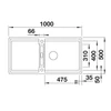 Kép 3/5 - BLANCO ADIRA XL 6S fekete tart., exc.