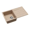 Kép 3/4 - EVIDO Easy 45S gránit mosogató, 760 x 440 mm, avena, doboz nélkül, lefolyógarnitúrával
