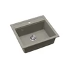 Kép 3/3 - EVIDO Quadro 6 gránit mosogató, 562 x 510 mm, platina