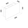 Kép 4/4 - FALMEC COVER fali páraelszívó, 85 cm, fehér üveg