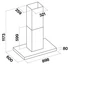 Kép 3/3 - FALMEC PLANE NO-DROP sziget páraelszívó, 90 cm, inox