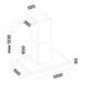 Kép 3/3 - FALMEC PLANE PLUS sziget páraelszívó, 120 cm, fehér