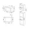 Kép 3/3 - SMEG BEÉPÍTHETŐ MIKROHULLÁMÚ SÜTŐ, Linea design, 25 liter, neptune szürke üveg