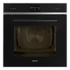 Kép 1/2 - SMEG KOMBINÁLT GŐZSÜTŐ, Selezione design, Galileo, 60 cm, ES LCD, fekete üveg