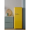 Kép 4/4 - SMEG KOMBINÁLT HŰTŐ ÉS FAGYASZTÓ, retro, 60,1x150 cm, jobb oldali pántok, sárga