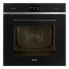 Kép 1/2 - SMEG KOMBINÁLT MIKROHULLÁMÚ SÜTŐ, Selezione design, Galileo, 60 cm, ES LCD, fekete üveg
