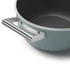 Kép 3/5 - SMEG LÁBAS, 24 cm, edzett üveg fedél, rozsdamentes acél fogantyú, matt smaragdzöld