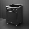 Kép 3/5 - SMEG PIROLITIKUS SZABADONÁLLÓ TŰZHELY, Classica design, 60 cm, 1 sütőtér, indukciós főzőlap, matt fekete
