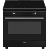 Kép 1/5 - SMEG SZABADONÁLLÓ TŰZHELY, Classica design, 90 cm, 1 sütőtér, 8 funkció, indukciós főzőlap, fekete