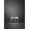 Kép 2/5 - SMEG SZABADONÁLLÓ TŰZHELY, Classica design, 90 cm, 2 sütőtér, 8 funkció, gáz főzőlap, fekete üveg/rozsdamentes acél