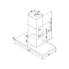 Kép 2/2 - SMEG UNIVERSALE design T-shape sziget páraelszívó, 120 cm, inox, 2 db szögletes LED