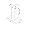 Kép 4/4 - SMEG UNIVERSALE design T-shape sziget páraelszívó, 90 cm, matt fekete