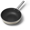 Kép 5/5 - SMEG WOK SERPENYŐ, 30 cm, rozsdamentes acél fogantyú, bézs