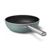 Kép 4/5 - SMEG WOK SERPENYŐ, 30 cm, rozsdamentes acél fogantyú, matt smaragdzöld