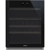 Kép 1/5 - SMEG BEÉPÍTHETŐ BORHŰTŐ, Dolce Stil Novo design, 60 cm, jobb oldali pántok, fekete üveg