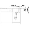 Kép 6/7 - BLANCO AXIA III 45 S Silgranit mosogatótálca, antracit, fa vágódeszkával, excenterrel