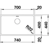 Kép 5/5 - BLANCO ANDANO 700-U exc.nélkül InFino
