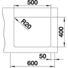 Kép 3/5 - BLANCO ETAGON 500-U palaszürke tart