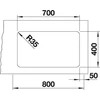Kép 3/5 - BLANCO ETAGON 700-U selyemf. exc.nélkü