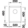 Kép 4/4 - BLANCO SUBLINE 320-U antracit exc.n.
