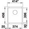 Kép 5/5 - BLANCO SUBLINE 375-U ker. fekete
