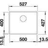Kép 5/5 - BLANCO SUBLINE 500-F antracit exc.n.
