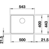 Kép 5/5 - BLANCO SUBLINE 500-IF fekete exc.