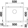 Kép 5/5 - BLANCO SUBLINE 500-U fekete exc.n.