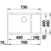 Kép 5/5 - BLANCO SUBLINE 700-U Level fekete e.n.