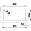 Kép 3/5 - BLANCO SUBLINE 800-U palaszürke exc.n.