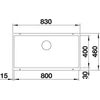 Kép 5/5 - BLANCO SUBLINE 800-U fekete exc.n.