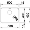 Kép 5/5 - BLANCO SUPRA 500-U fényes exc.nélk.