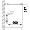 Kép 8/8 - BLANCO ETAGON 700-U Silgranit mosogatótálca, palaszürke, tartozékokkal, excenter nélkül