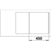 Kép 3/5 - BLANCO AXIA III 45S-F palaszür. üveg, SZINTBE ÉPÍTÉS