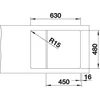 Kép 3/5 - BLANCO ELON 45 S palaszürke exc.InFino