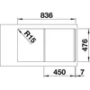 Kép 3/5 - BLANCO LANTOS 45S-IF 2 csaplyuk. exc.