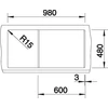 Kép 3/5 - BLANCO METRA 6 S fekete rm.tart., exc