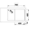 Kép 3/5 - BLANCO SONA 45 S palaszürke exc.n.