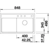 Kép 5/5 - BLANCO ZENAR 45S-F fekete bal tart.nélk, exc