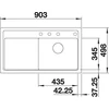 Kép 5/5 - BLANCO ZENAR 5S-F jobb palaszürke t.n,