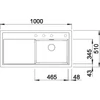 Kép 5/5 - BLANCO ZENAR XL 6S bal palaszürke t.n