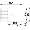 Kép 4/6 - BLANCO ZIA XL 6 S Compact Silgranit mosogatótálca, fehér, excenter nélkül