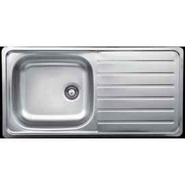 EVIDO Typon XL 6S rozsdamentes mosogató, egymedence, csepegtető, 100 x 50 cm, 3 1/2" lef., natúr