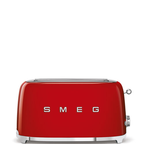 SMEG retro 4-szeletes kenyérpirító, piros