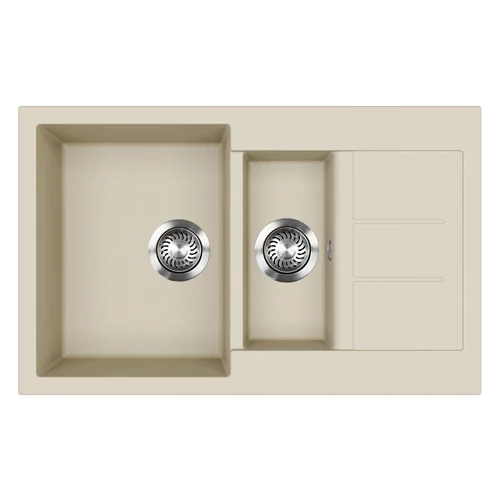 EVIDO Cubo 6S compact gránit mosogató 800x500 bézs