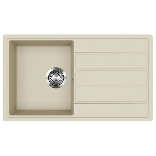 EVIDO EASY 45S gránit mosogató 760x440 bézs, doboz nélkül, lefolyógarnitúrával