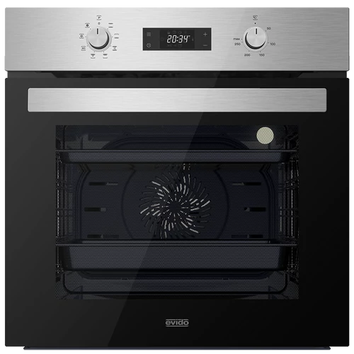 EVIDO LEVEL 60X beépíthető sütő, multifunkciós, 60 cm, inox/fekete üveg