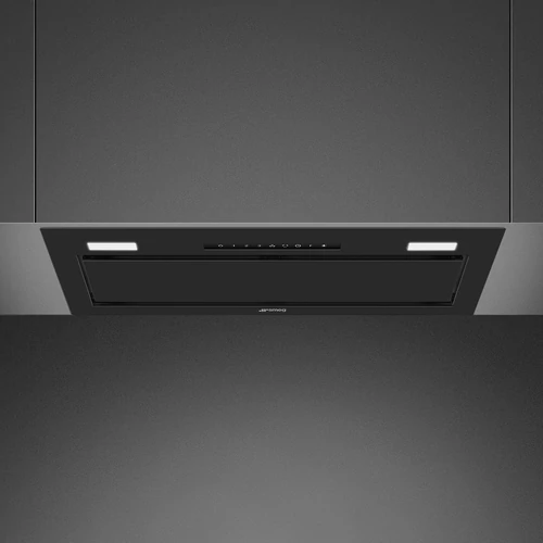 SMEG UNIVERSALE design beépíthető páraelszívó, 60 cm, matt fekete, LED